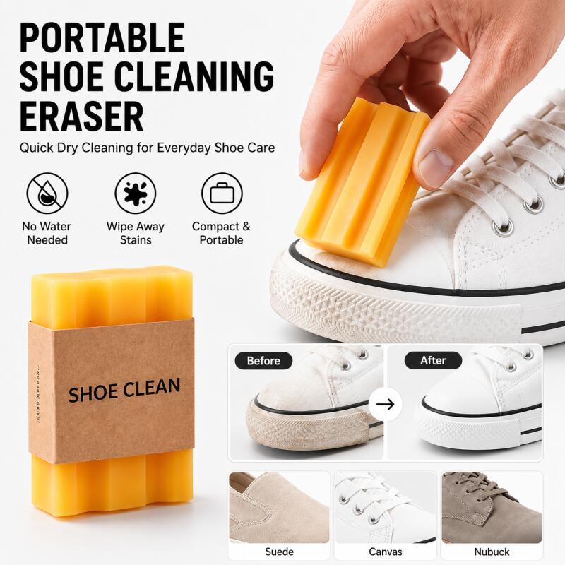 Sneaker Care For Suede - 1/2/3 ชิ้น - ยางลบทำความสะอาดรองเท้าหนังกลับ, บล็อกขจัดคราบสำหรับรองเท้าผ้าใบและรองเท้าหนังนูบัคแบบพกพา สำหรับการดูแลรองเท้าระหว่างการเดินทาง