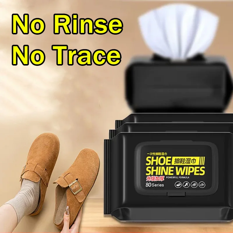 Sneaker Care Cleaning Kit - ผ้าเช็ดทำความสะอาดรองเท้าแบบพกพา ไม่ต้องล้างออก ใช้แล้วทิ้ง ขจัดคราบรองเท้าผ้าใบได้อย่างมีประสิทธิภาพ ผ้าเปียกเช็ดทำความสะอาดรองเท้าสีขาวอย่างรวดเร็ว