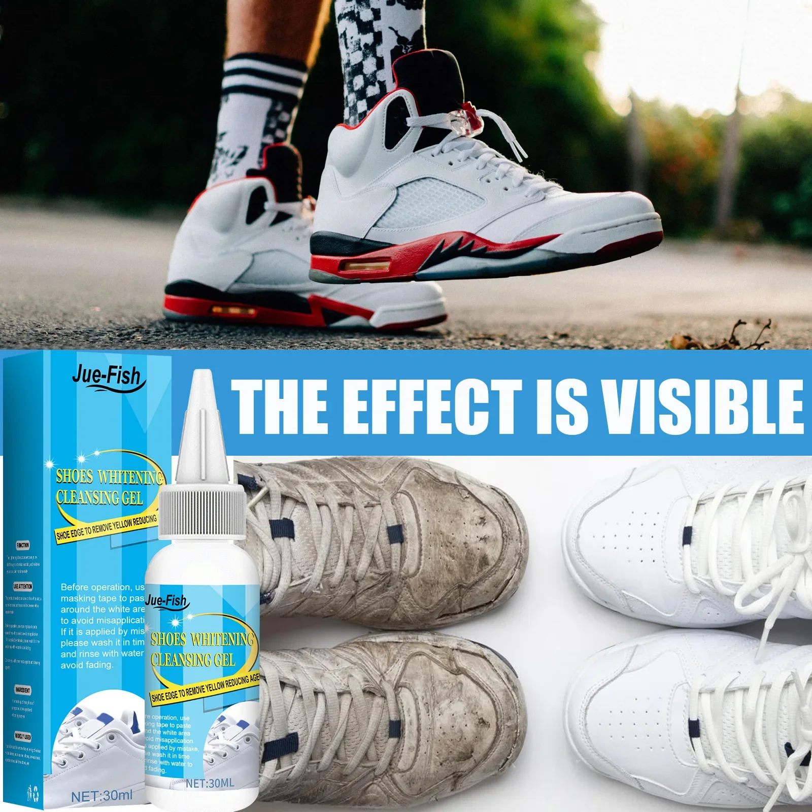 ชุดทำความสะอาดรองเท้าสีขาวน้ำย - Sneaker Care Cleaning Kit บทวิจารณ์และราคา
